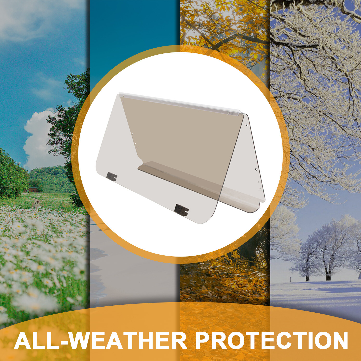 Folding Acrylic Smoke Tinted Windshield for 1982-2000.5 Club Car DS Golf Cart