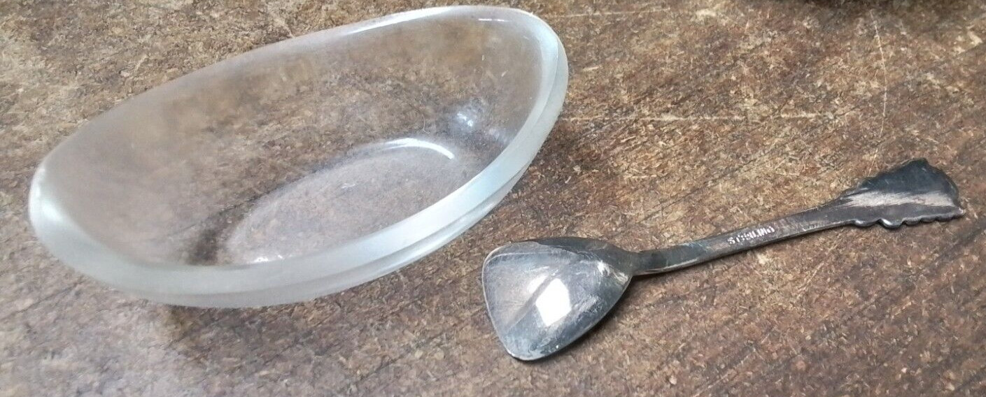 Theodore Olsen Norway Gilt Sterling Silver Viking Salt Cellar w/ Spoon