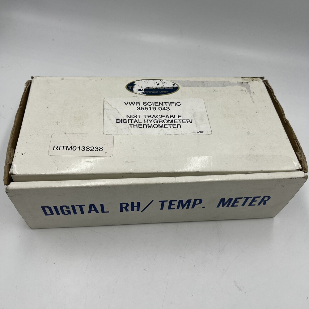 TRACEABLE VWR DIGITAL HUMIDITY TEMPERATURE METER SENSOR (262-1)
