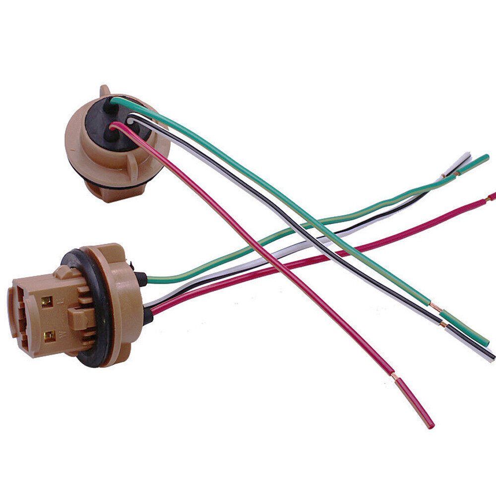 7443 7444 Turn Signal Light Female Socket Holder Wire Harness Pigtail Connector