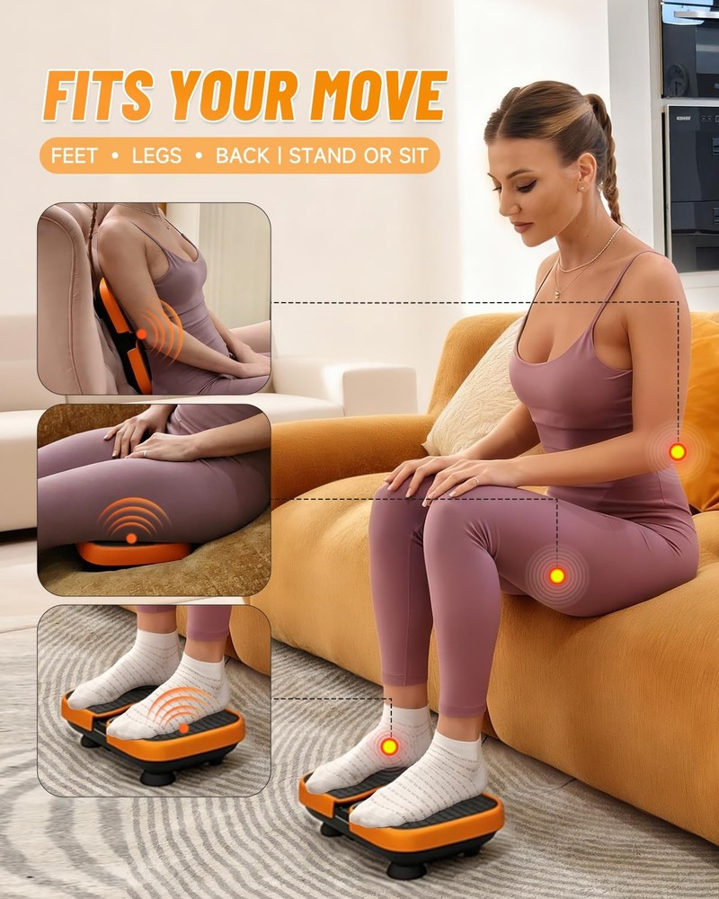 Mini Vibration Plate Machine – Portable, Wireless, Rechargeable Quiet Platefo...
