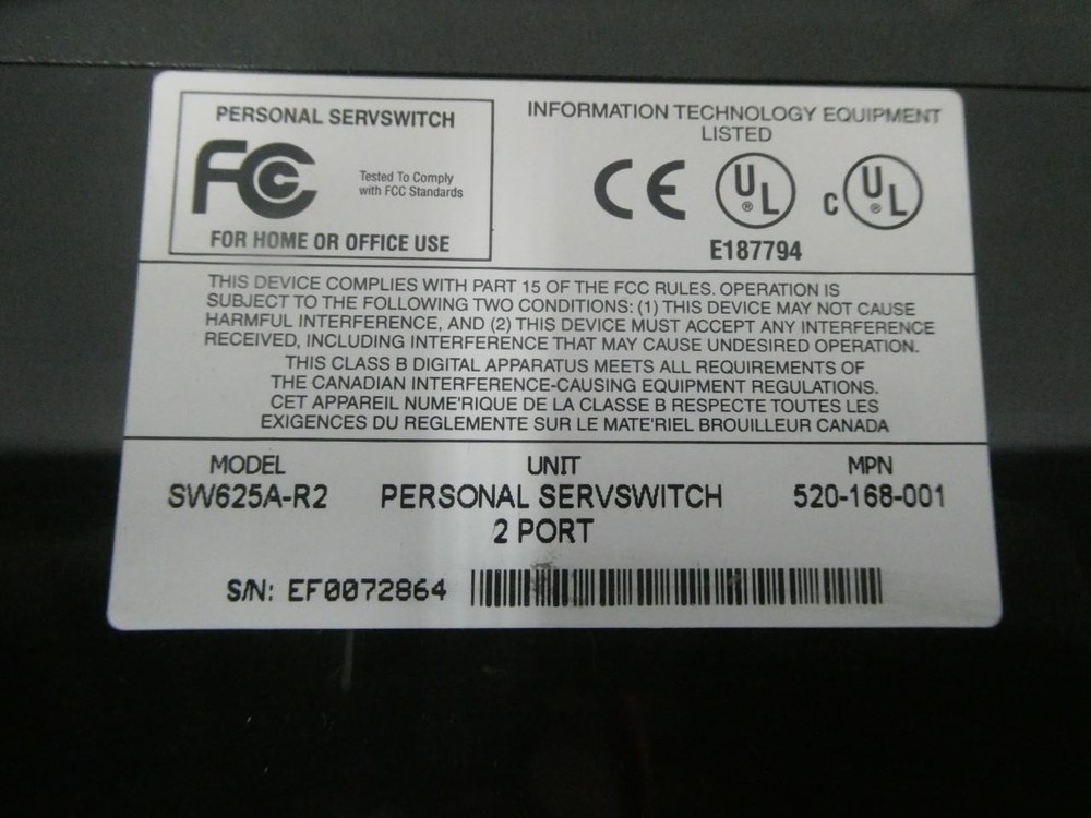 Black Box SW625A-R2 Servswitch