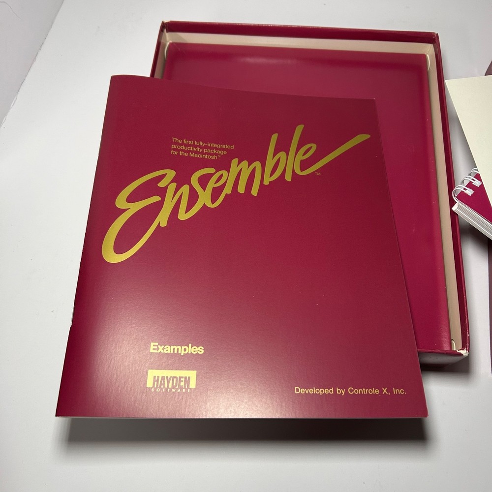 Ensemble for Macintosh Controle X Hayden Software 1985 3.5" Floppy Disk