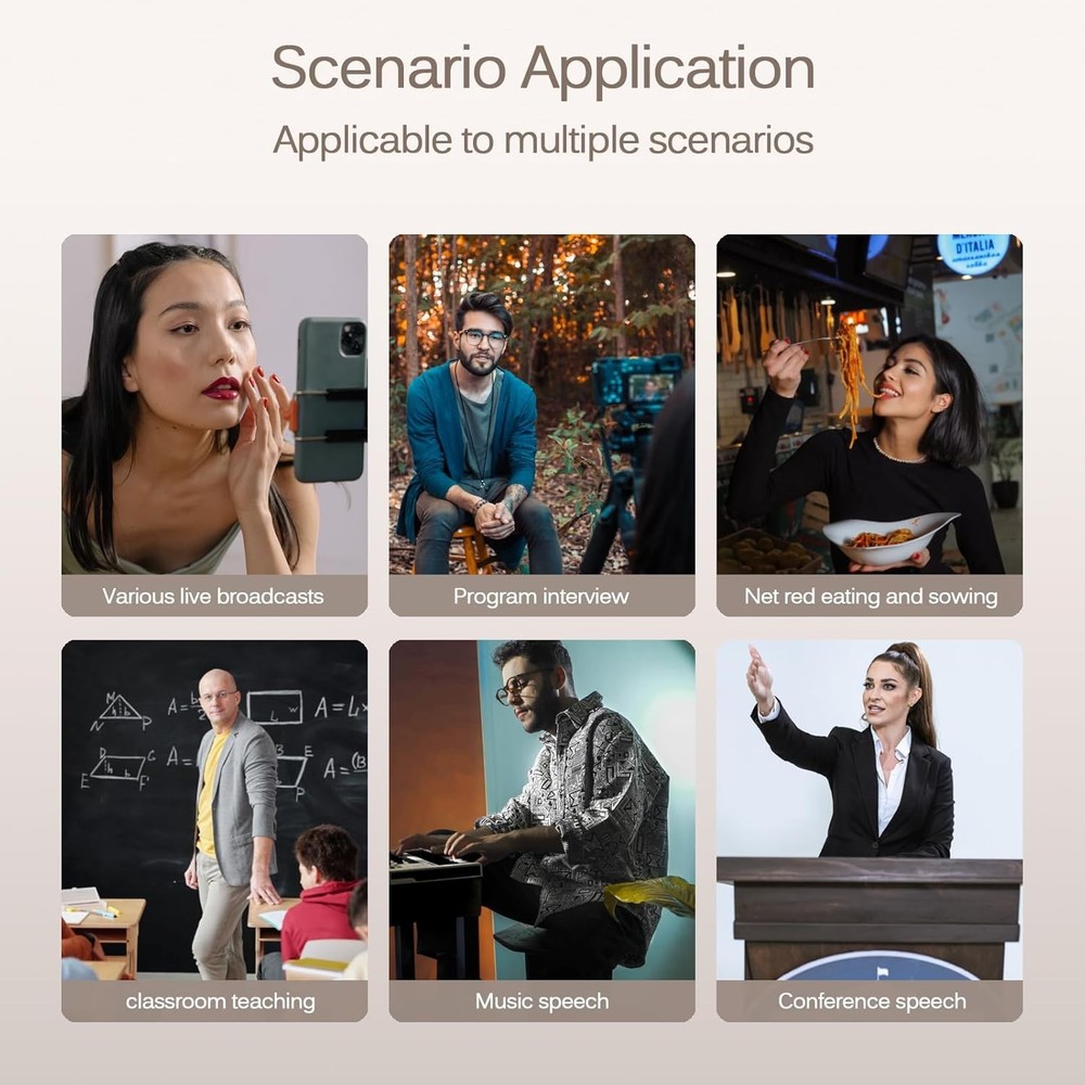 Professional Wireless Lavalier Lapel Microphone for iPhone, iPad, Mini Video Rec