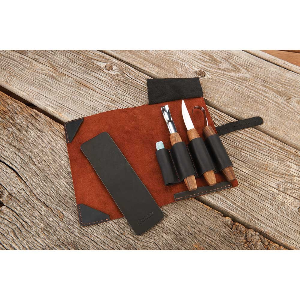 BeaverCraft Premium Spoon Carving Set with Walnut Handles