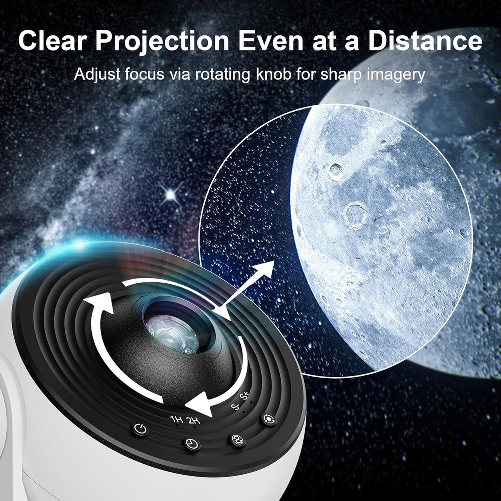 Whisper-Quiet Galaxy Projector with Timer: LED Starry Night Light for Relaxation