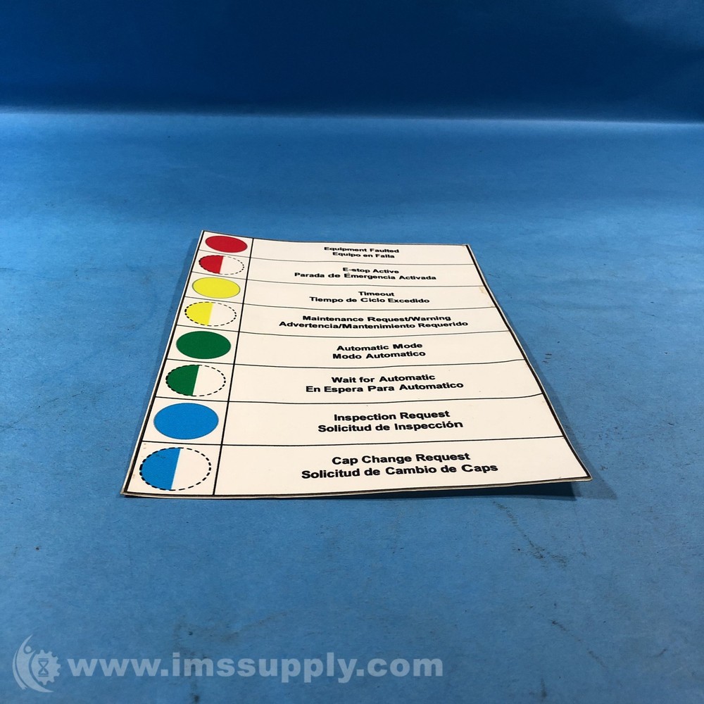 Color Indicator Label Sheet FNIP