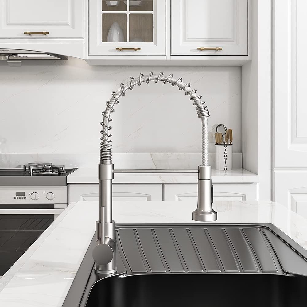 Dual Mode Pull Down Kitchen Faucet with High Arc Spout – Perfect for Any Kitchen