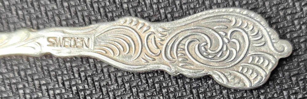 Vintage 1950's Set of 5 Nils Johan Silver Plated Appetizer Forks w/ Holder Cup