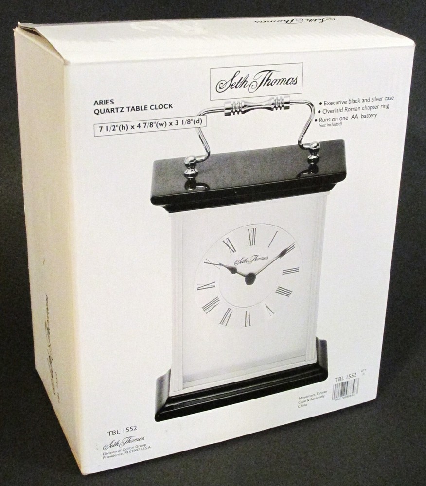 New Seth Thomas TBL 1552 Aries Quartz Desk or Table Clock
