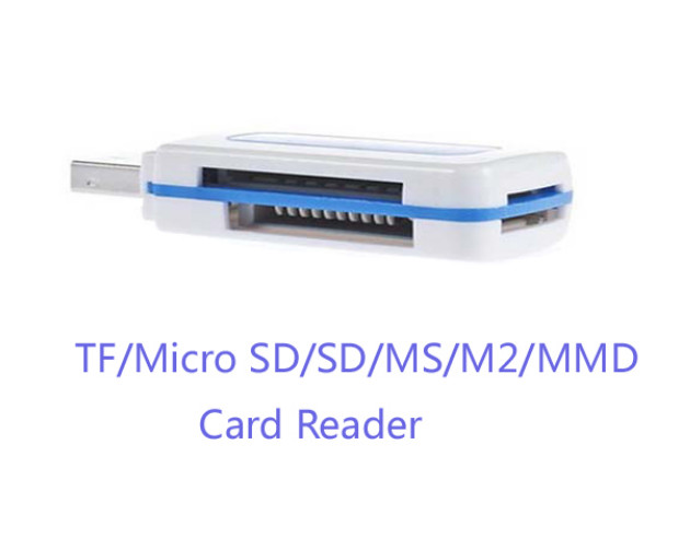 USB 2.0 Micro SD T-Flash SDHC SD MS TF M2 Memory Card Reader