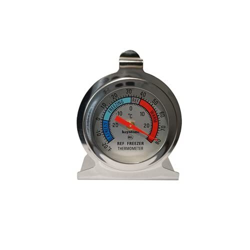 Central Exclusive Keystone 29A-103 Freezer Thermometer, Dial, 2" Diam. Face