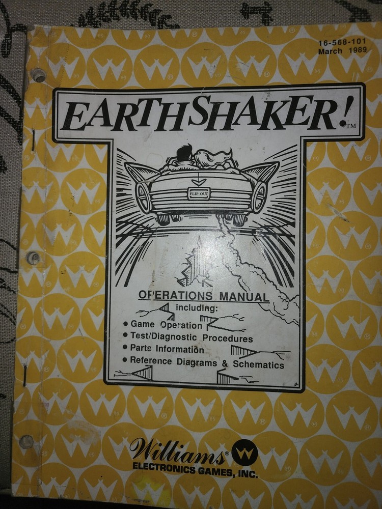 Earthshaker Pinball Manual Williams