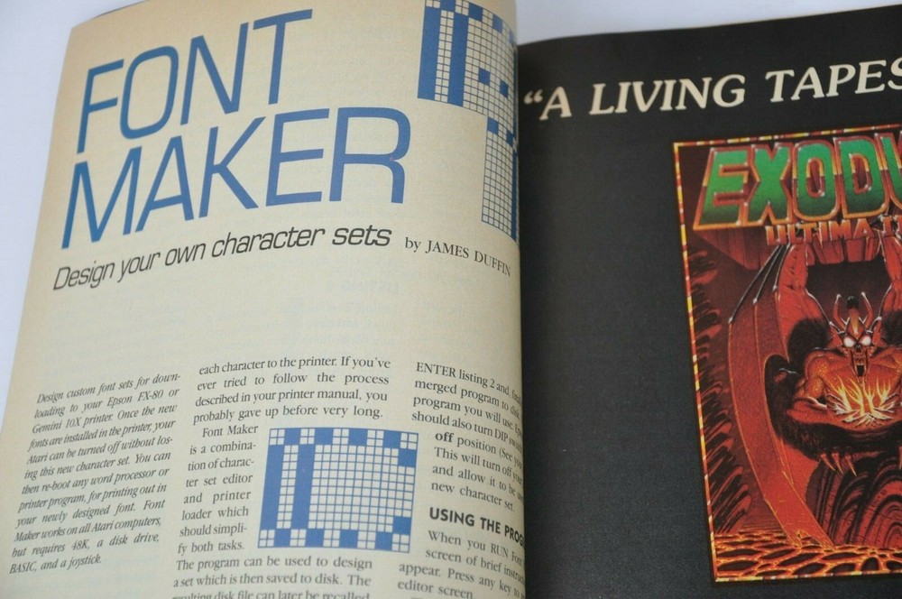 ANTIC Atari Resource Magazine March 1985 Computer Games Arcade Fonts Label Maker