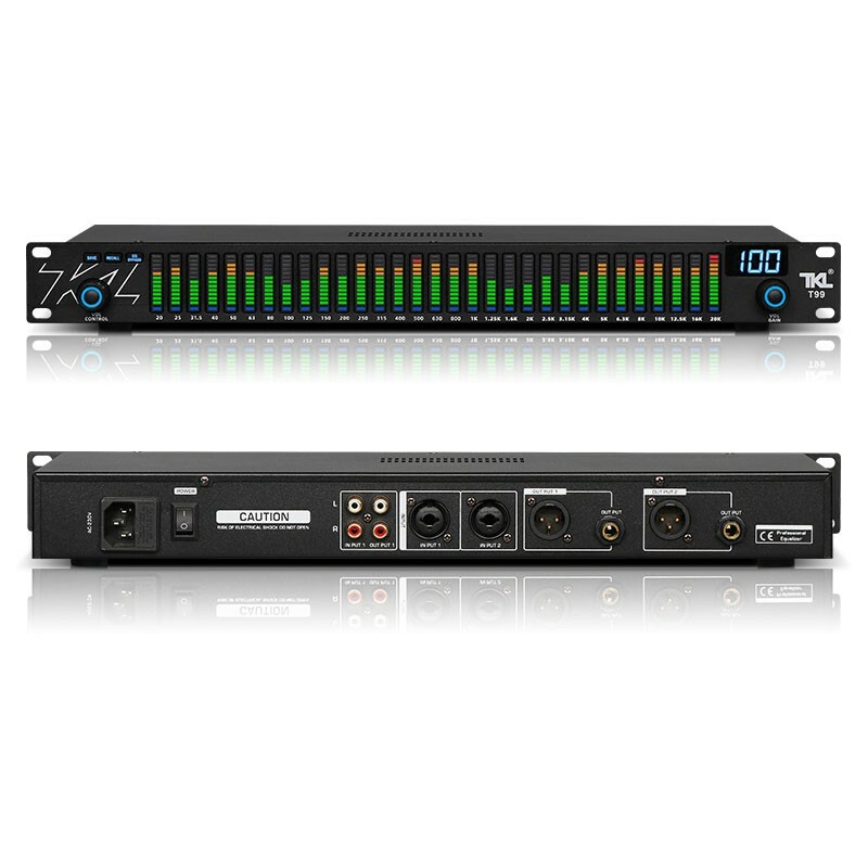 TKL T99 Digital Equalizer EQ Audio Equalizer Spectrum Display Black Panel pe66