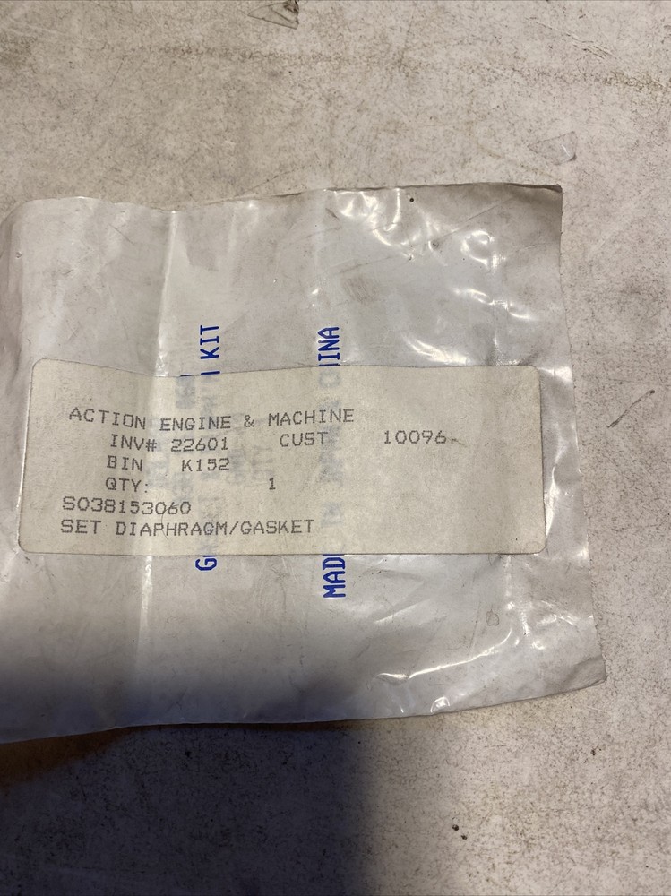 Dolmar 038153060 Diaphragm/Gasket Set