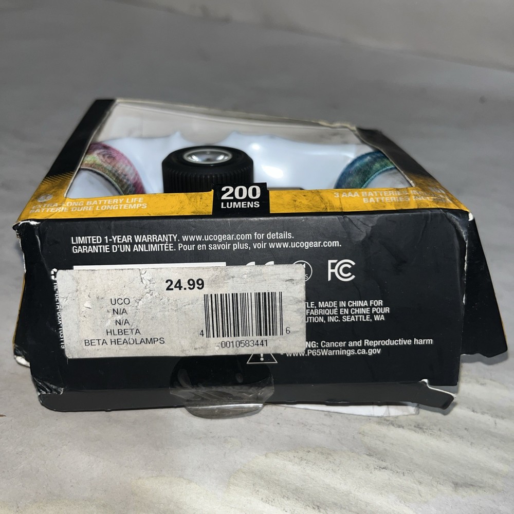 Uco Beta Headlamp With Package Damage