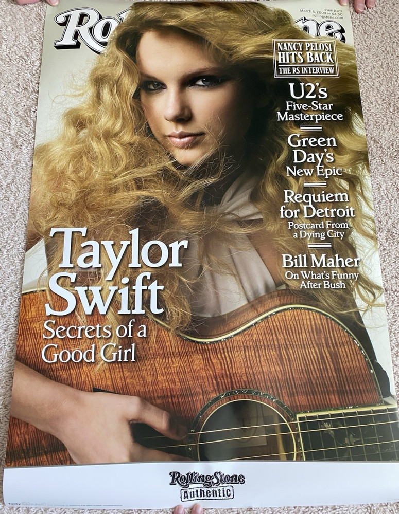 LIGHTLY DISPLAYED Taylor Swift Rolling Stone Original 2009 Poster 22x34"