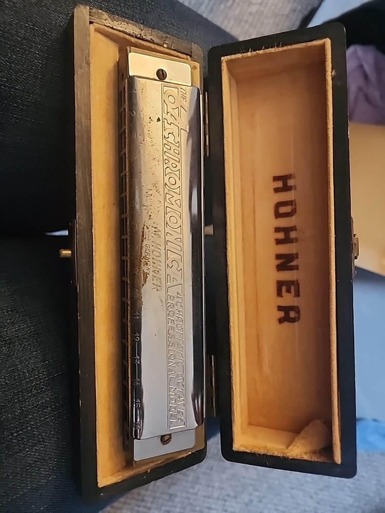 Hohner 64 Chromonica Harmonica Professional Model 4 Octaves Germany with Case