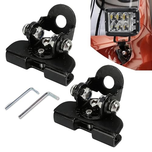 2PCS Led Hood Mounts, Adjustable Hood Led Work Light Mount Bracket, Stainless