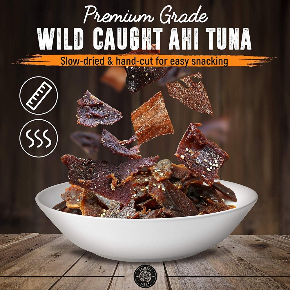 Ahi Tuna Jerky Sampler Bundle - All Natural, Wild Caught Snack Pack