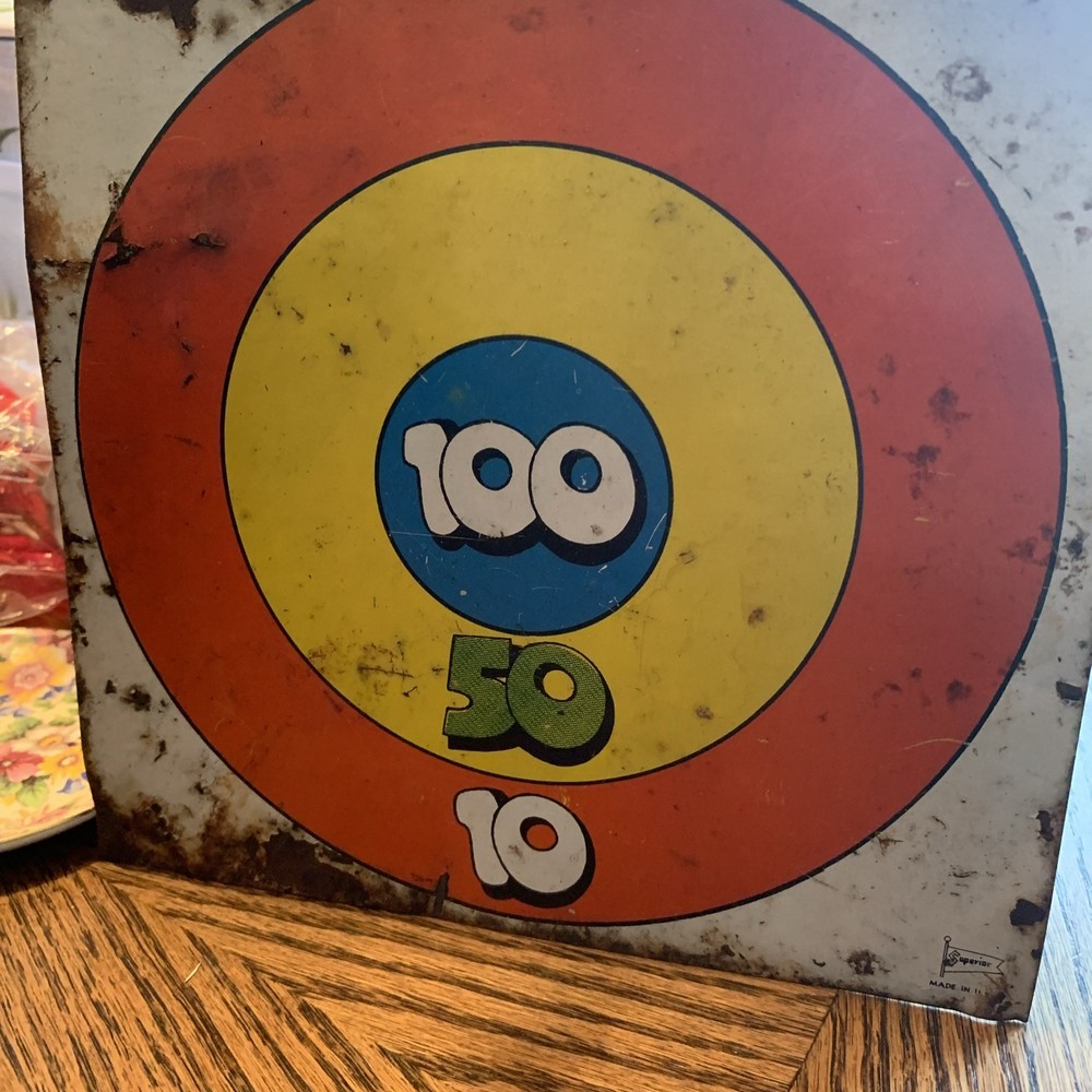 Tin Dart Board Kids Vtg