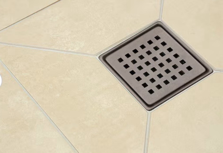 Everbilt Watershield Shower System 4 in. Brushed Bronze Square Grid Drain Cover