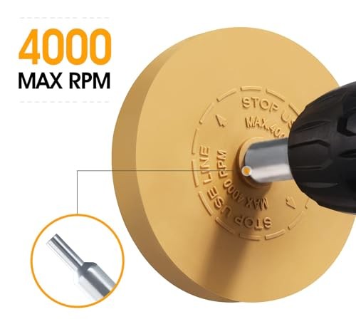 2 Pack Decal Remover Eraser Wheel Rubber Eraser Wheel for Drill 2 Pack Solid
