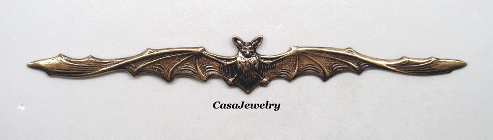 #1815 ANTIQUED GOLD LONG WINGED BAT COMPONENT - 1 Pc
