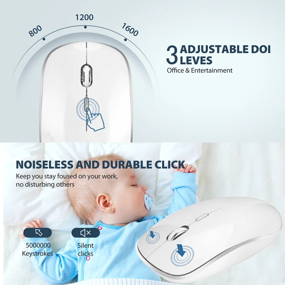 Mini Wireless Keyboard And Mouse Set Waterproof 2.4G For PC Laptop Mac Computer