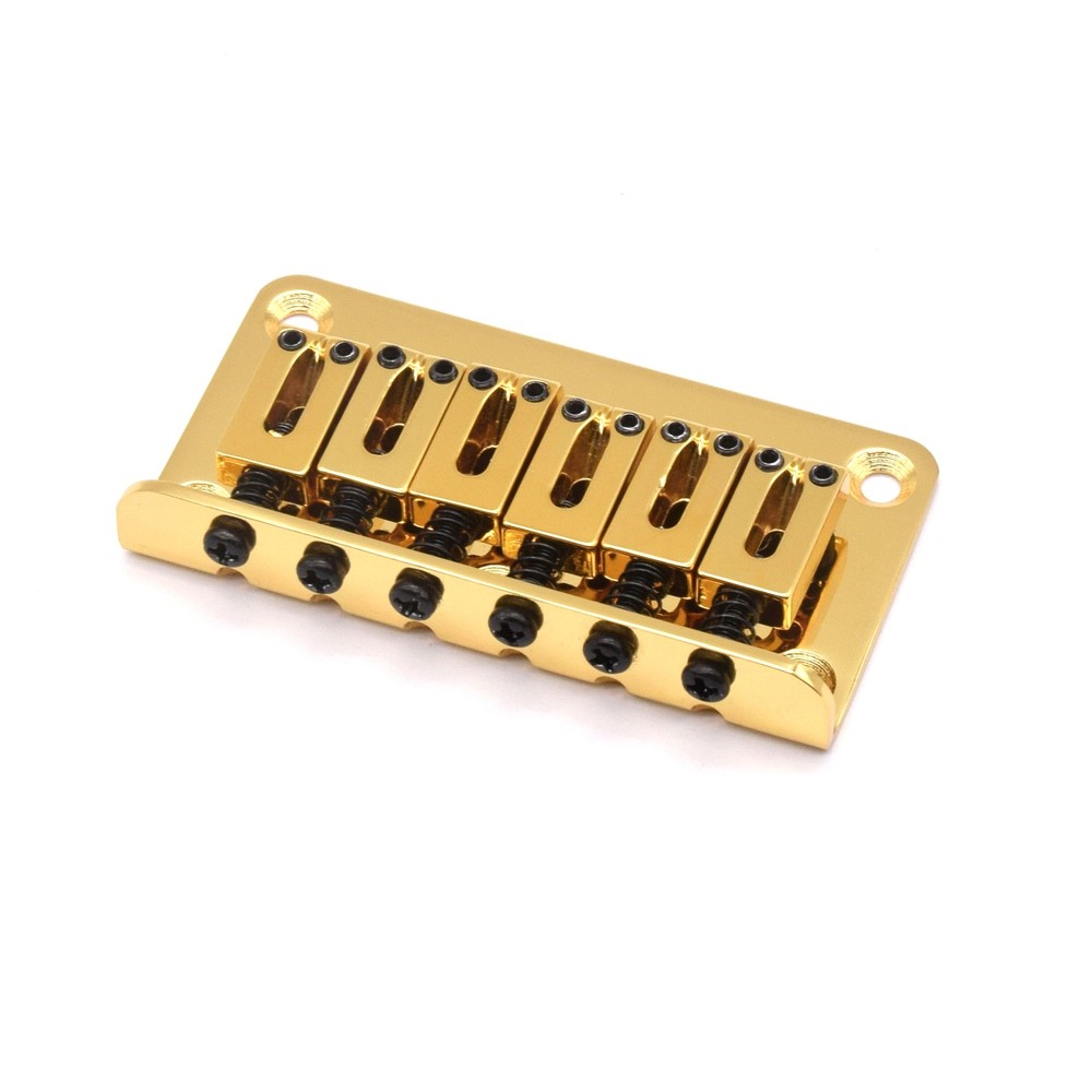 KD By AxLabs Hardtail Bridge - 5-Screw, String-Through-Top Or Bottom - Gold