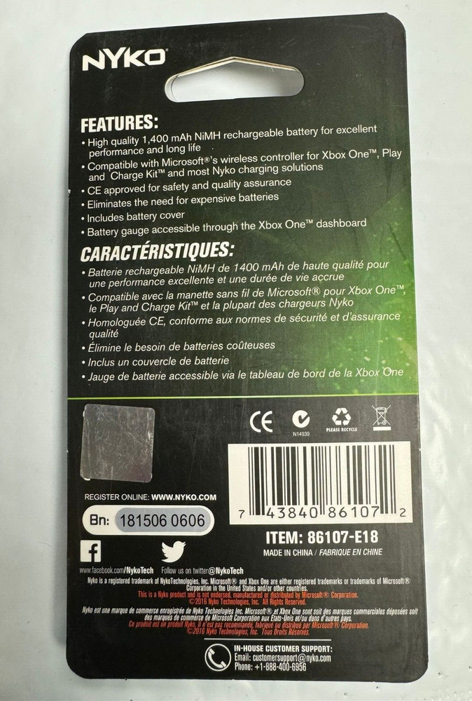 NYKO Power Pak XBOX ONE CONTROLLER RECHARGEABLE BATTERY