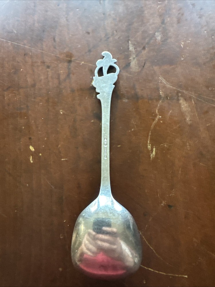 ANTIQUE SOLID SILVER 830s NORWAY TH MARTHINSEN BLUEBELL SERVING SUGAR SPOON
