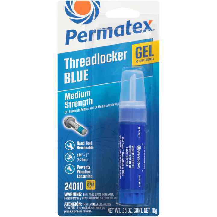 Permatex 24010 Blue Threadlocker Gel Medium Strength No Drip Formula