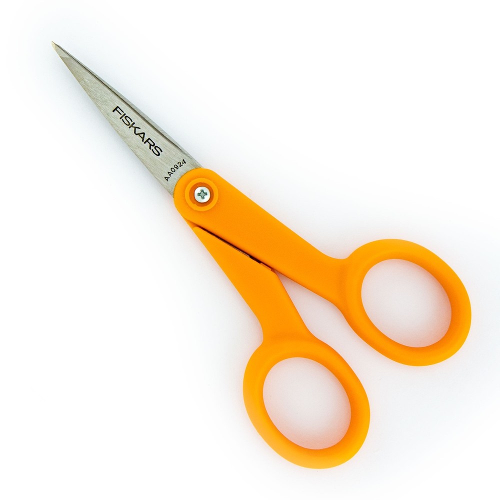 FIskars No.5 Micro-Tip Scissors Stainless Steel Blades Original Orange Handle