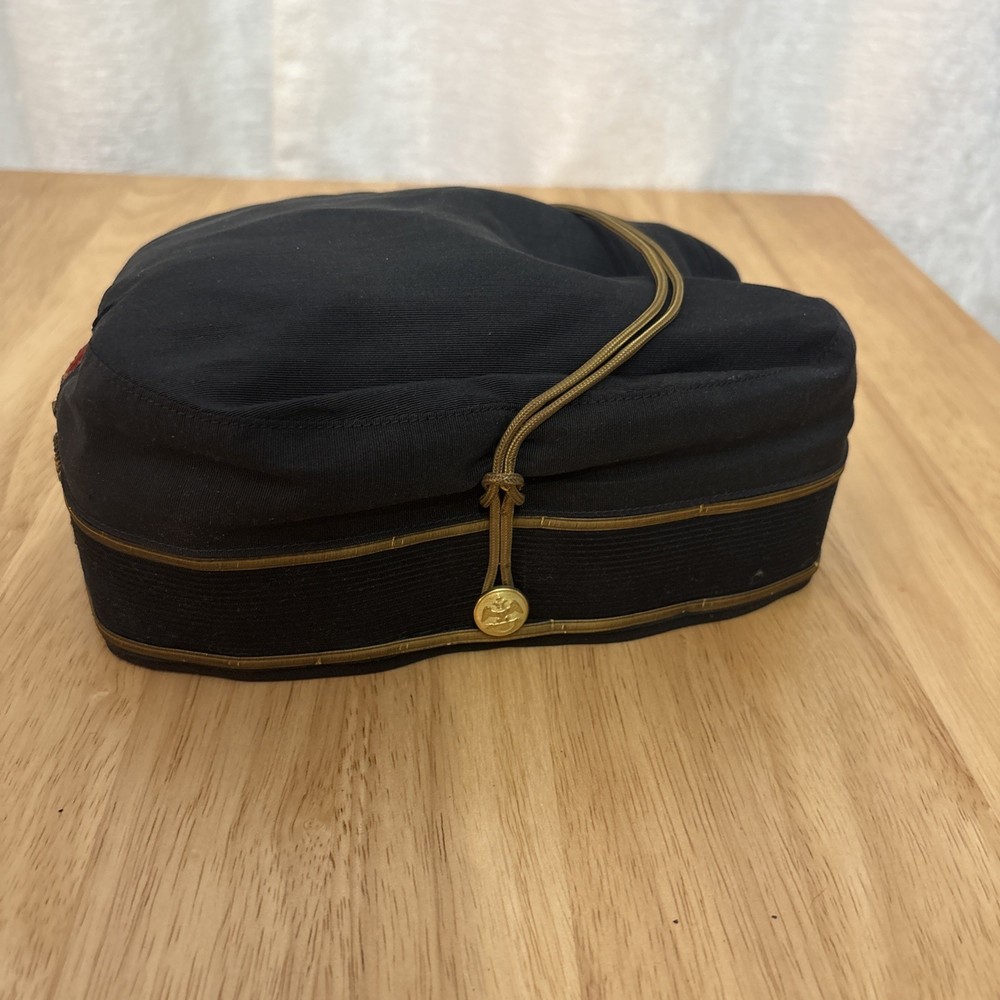 Vtg Masonic 32nd Degree Scottish Rite Mason Cap Hat Double Eagle Size 7 1/4
