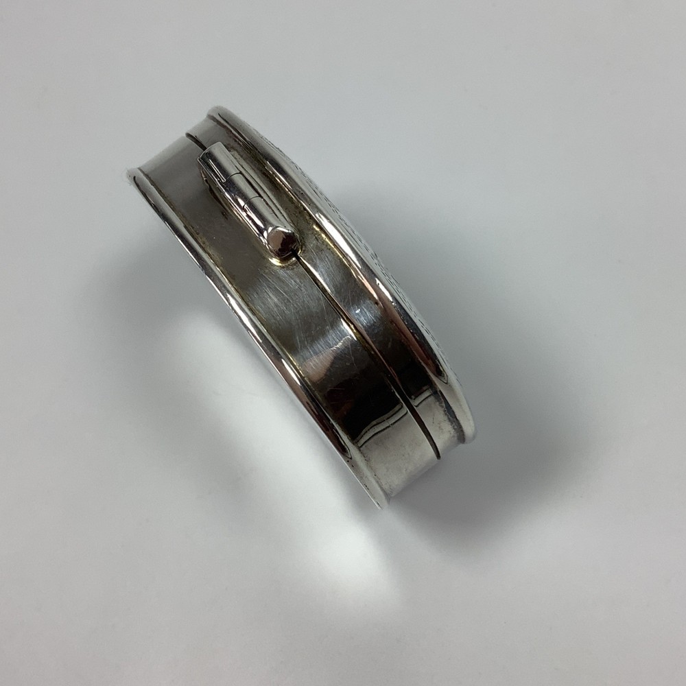 Solid Silver Pill Pot Hinged Lidded Box 22g Hallmarked Sheffield 1996