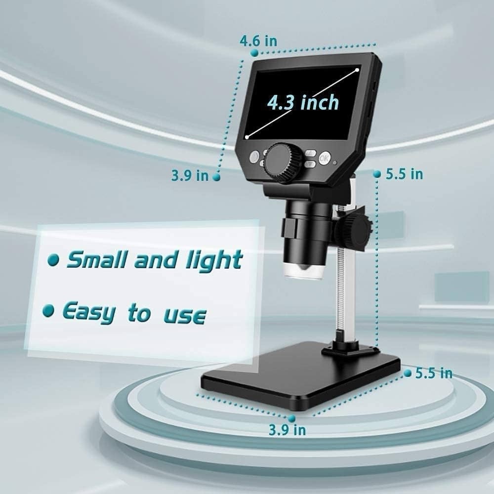 Hayve 4.3'' IPS Coin Microscope, 1000X Magnification Digital Microscope for Adul