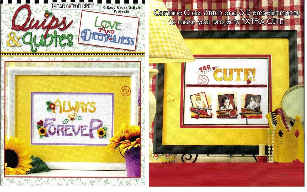 MARY ENGELBREIT CROSS STITCH  LEAFLET/BOOK  - QUIPS & QUOTES