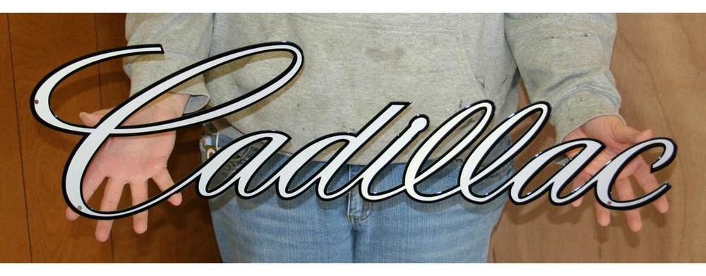 CADILLAC Script Steel Sign