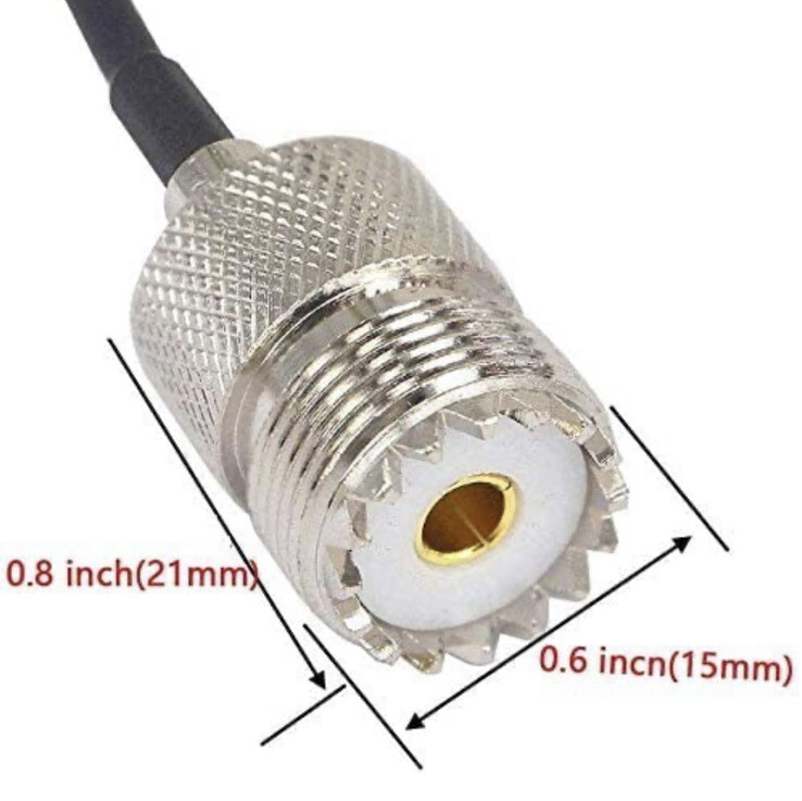 Radio Ext Antenna Coax Adapt Cable 6”