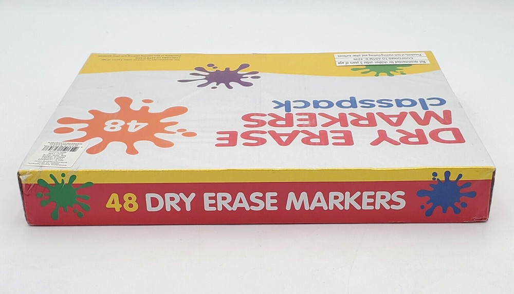 Black Dry Erase Markers Classpack Basic Supplies 48 Pieces New Sealed