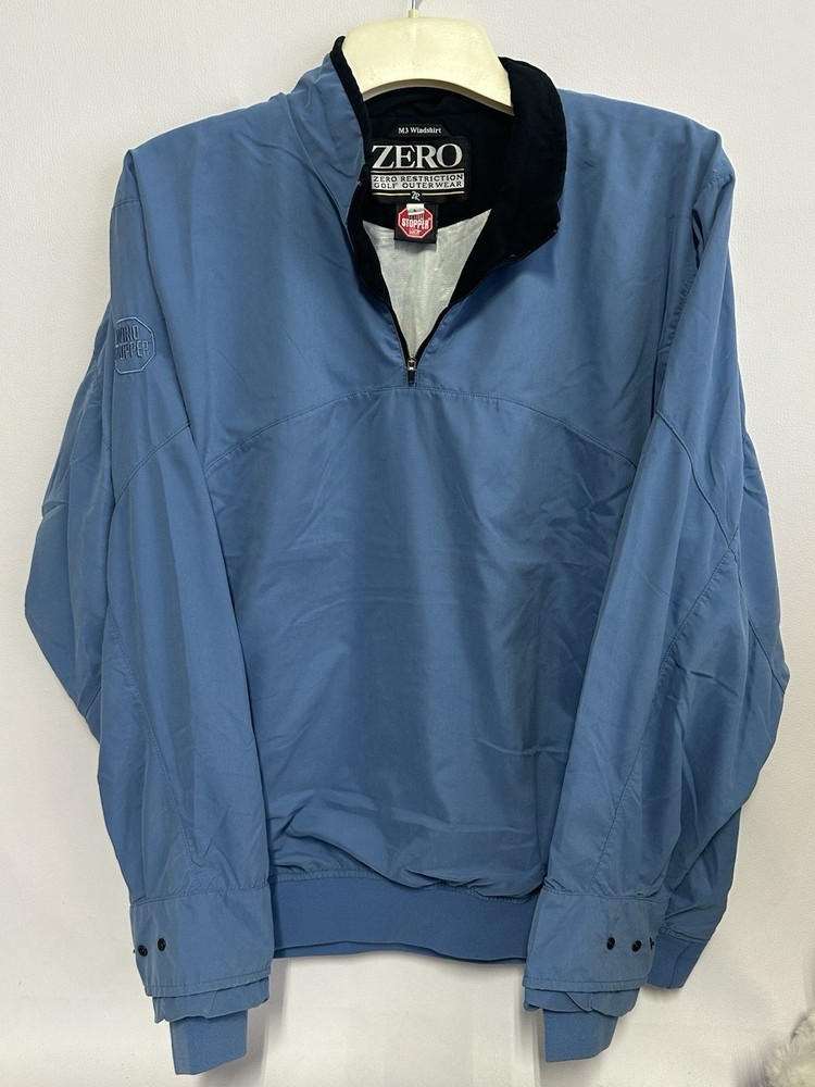 Zero Restriction Golf Outerwear Sky Blue Pullover Windshirt Jacket Large