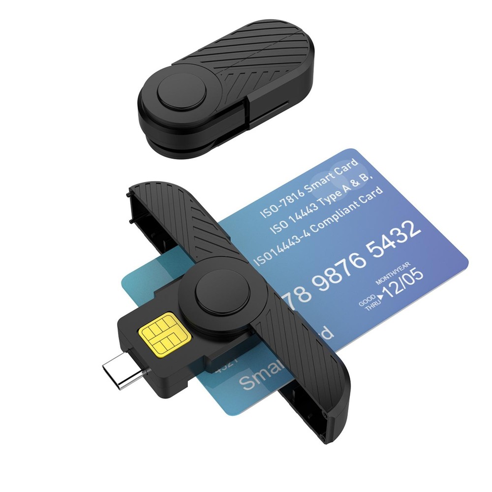 Foldable DOD Type C Common Access CAC Smart SIM Card/IC Bank Chip Card Reader d