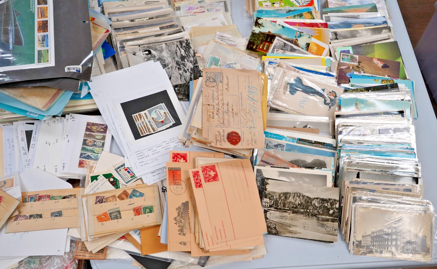 US & Worldwide 30-40Lb Box Lot of Stamps, Kiloware, Covers, Postcards & Ephemera