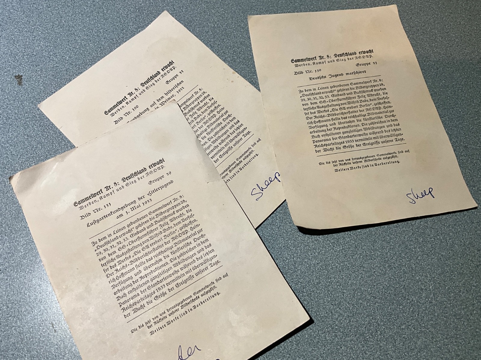 WWII Era Third reich German Propaganda Photo Cards