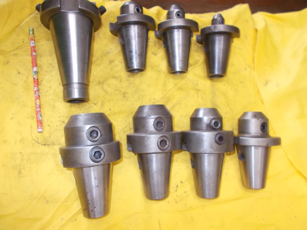 WELDON QA 50 x NMTB 50 MASTER & 7 END MILL HOLDERS milling machine tool Q/C
