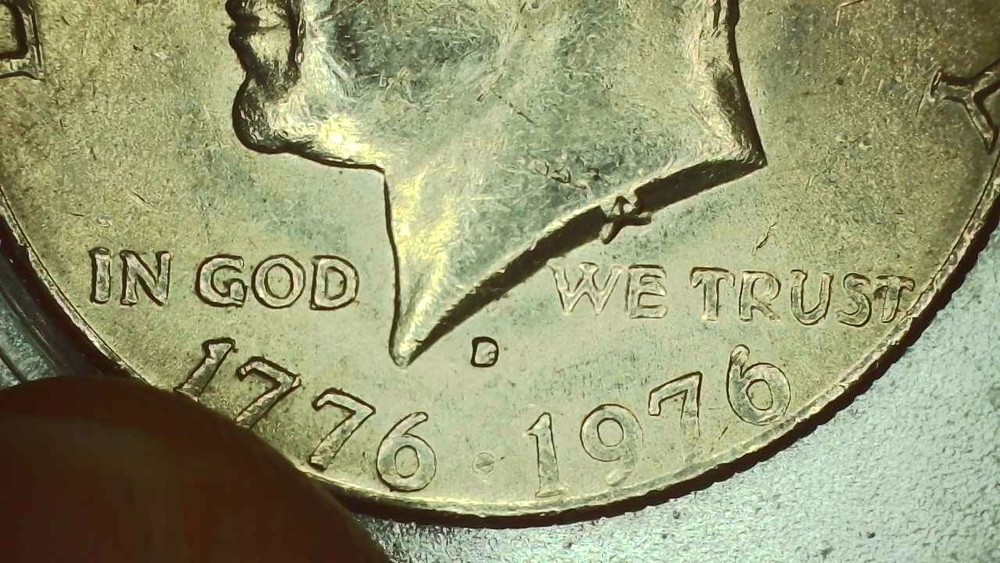 1976 D Kennedy Half Dollar Error Filled “D” Mint Mark Error #113