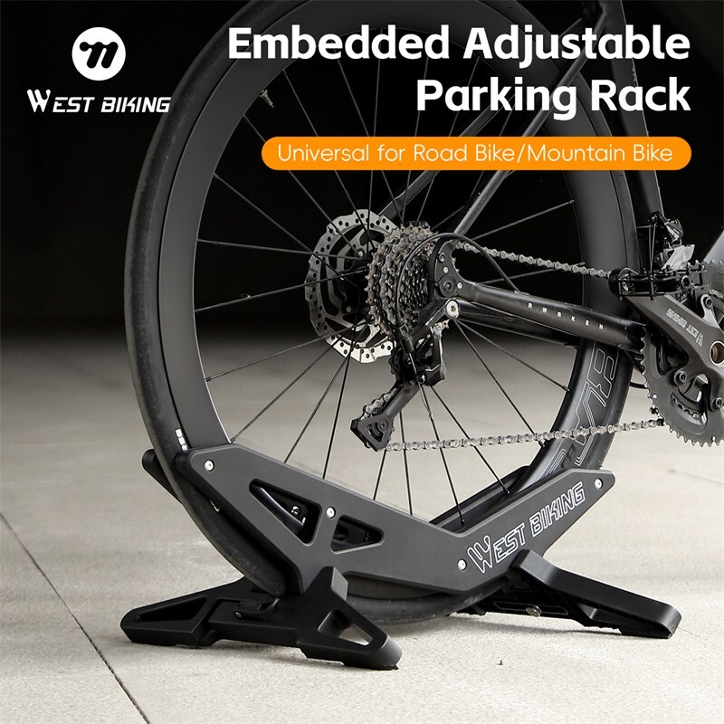 Adjustable Bicycle Stand Rack ABS MTB Road Bike Indoor Floor Parking Stand Black
