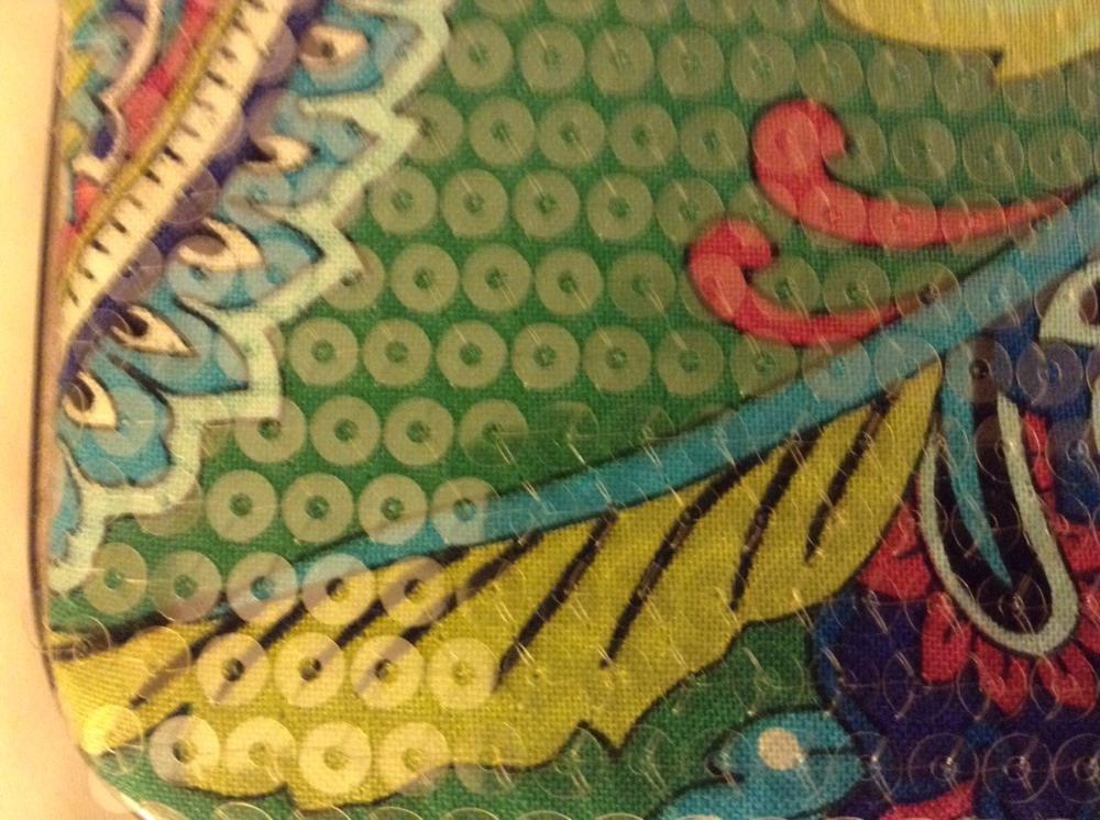 VERA BRADLEY Shimmer Zip Pouch - Emerald Paisley Pattern NWT